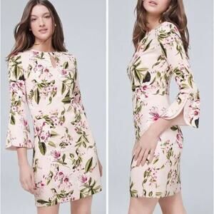 New!‎  White House Black Market floral Petal-Sleeve Shift Dress, size 6